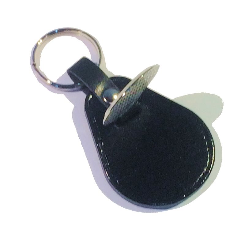 Keyfob Blank Pear shape 25mm and printed dome